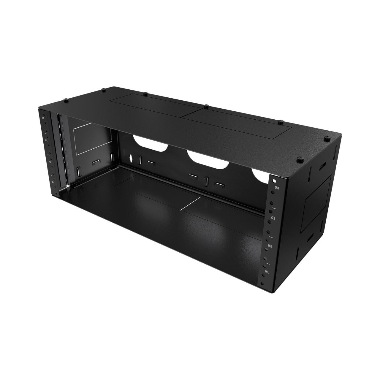 Fortis 4U 200mm D x 501mm W x 186mm H, Patch Wall Rack, 10/32 Threaded ...