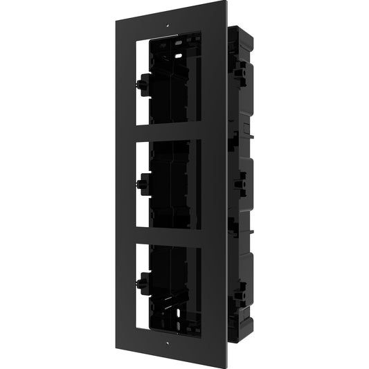 Hikvision Intercom 3 Module Bracket, Black Aluminium, Flush