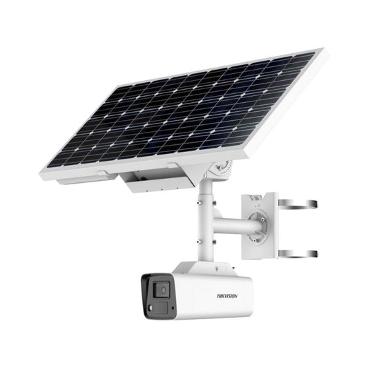 Hikvision 4MP IP Solar Powered Bullet, 4G Sim Slot, Built-in Battery, 30m ColorVu, AcuSense, 2-Way Audio & Speaker