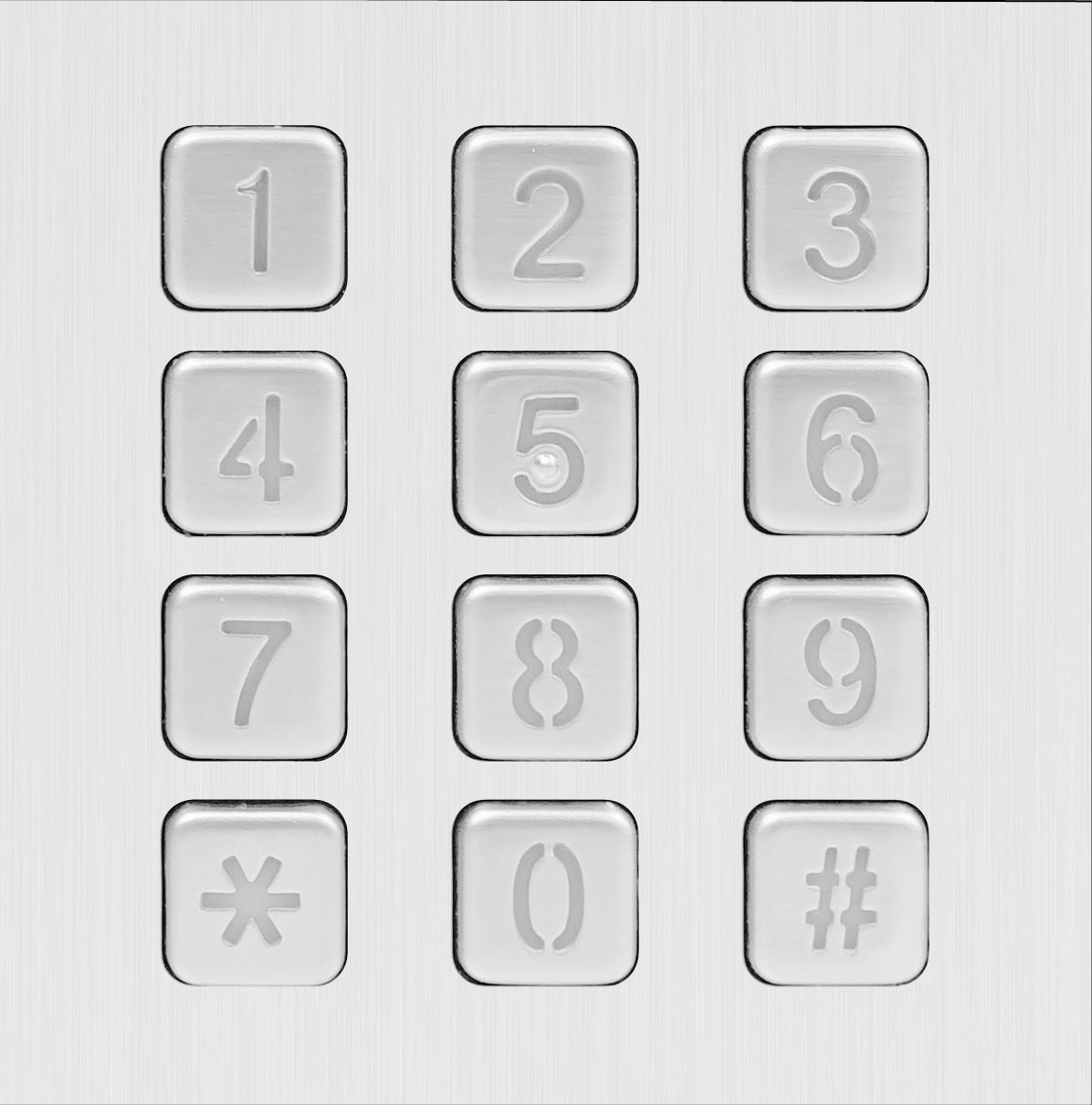 Technomate 2-Wire Intercom Keypad Module, Stainless Steel