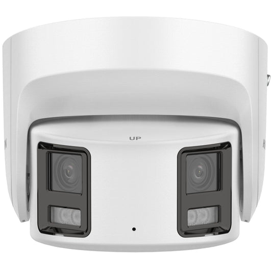 Hikvision 8MP IP Panoramic Turret, 30m ColorVu, AcuSense, 2-Way Audio, Speaker, Strobe